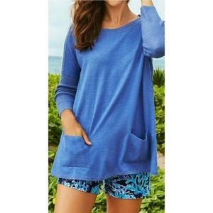 Lilly Pulitzer Heathered  Blue Cabo Sweater size small
